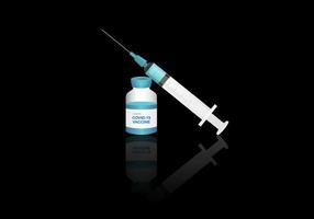 Vaccine for covid-19 or coronavirus protection. vector