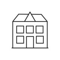 Building Icon line for website, symbol presentation vector
