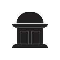 Building Icon silhouette for website, symbol presentation vector