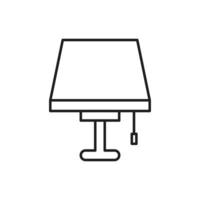 table lamp icon for website, symbol, presentation vector