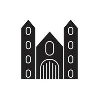 Building Icon silhouette for website, symbol presentation vector