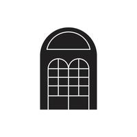 Building Icon silhouette for website, symbol presentation vector