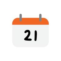 Vector calendar 21 day for website, cv, presentation