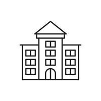 Building Icon line for website, symbol presentation vector