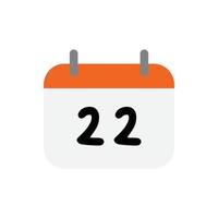 Vector calendar 22 day for website, cv, presentation