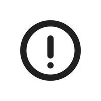 exclamation mark icon for website, presentation vector