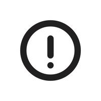 exclamation mark icon for website, presentation vector