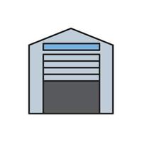 Garage Icon color for website, symbol presentation vector