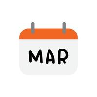 Vector calendar March for website, cv, presentation