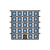 Building Icon color for website, symbol presentation vector