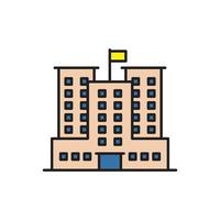 Building Icon color for website, symbol presentation vector