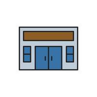 Building shop Icon color for website, symbol presentation vector