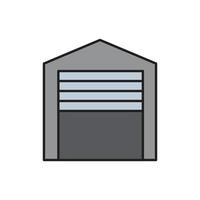 Garage Icon color for website, symbol presentation vector