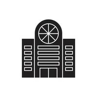 Building Icon silhouette for website, symbol presentation vector