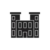 Building Icon silhouette for website, symbol presentation vector