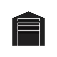 silueta de icono de garaje para sitio web, presentación de símbolos