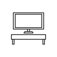 Tv table icon for website, symbol, presentation vector