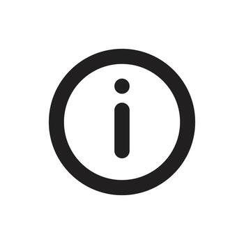 Info Button icon for website, presentation vector