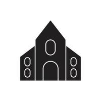 Building Icon silhouette for website, symbol presentation vector