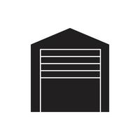 silueta de icono de garaje para sitio web, presentación de símbolos