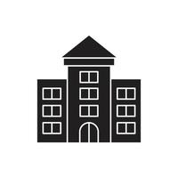 Building Icon silhouette for website, symbol presentation vector