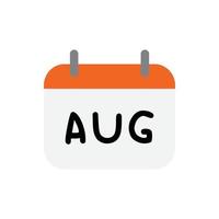 Vector calendar August for website, cv, presentation