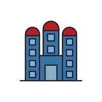 Building Icon color for website, symbol presentation vector