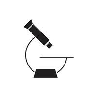 Microscope icon for website, presentation vector