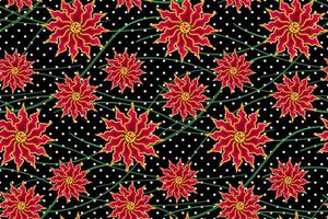 Seamless African Wax Print fabric, Ethnic handmade ornament design, flower pattern motifs floral elements. Vector texture, afro colorful textile Ankara fashion style. Pareo wrap dress wedding flowers