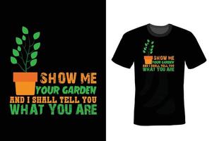 Garden T shirt design, vintage, typography vector