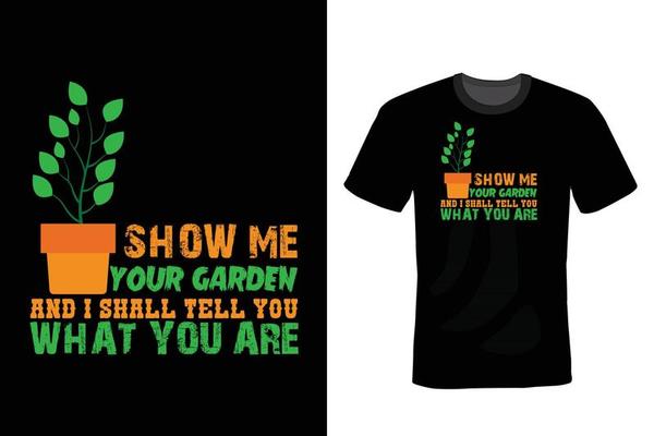 Garden T shirt design, vintage, typography