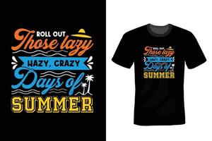 diseño de camisetas de verano, vintage, tipografía vector