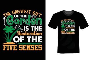 Garden T shirt design, vintage, typography vector