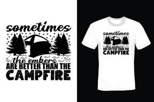 diseño de camiseta de camping, vintage, tipografía vector