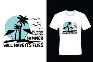 diseño de camisetas de verano, vintage, tipografía vector