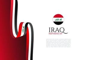 Iraq independence day background for national celebration on October 3 vector