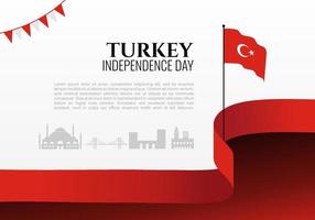 Turkey independence day background for celebration on October 29. vector