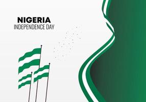 Nigeria independence day background for celebration on October 1st. vector