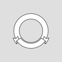 simple circle vintage shape for logo design vector