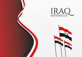 Iraq independence day background for national celebration on October 3 vector
