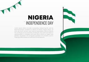 Nigeria independence day background for celebration on October 1st. vector