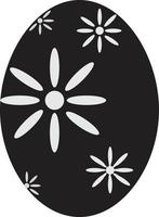 huevos de pascua en blanco y negro. signo de huevos de Pascua. icono de huevo de Pascua. vector