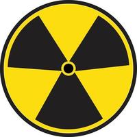 radiation symbol of activity on white background. radiation symbol. vector