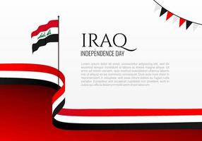 Iraq independence day background for national celebration on October 3 vector