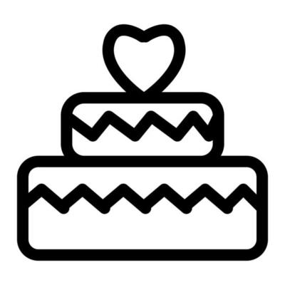 illustration of love cake icon