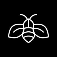 nature bee. monoline logo, a combination of leaf and bee logo vector