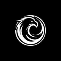 halcón. combinación de logotipo de ilustración de halcón que forma la letra o vector