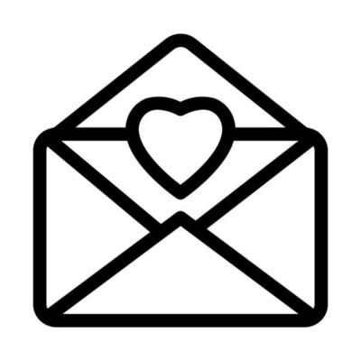 illustration of mail love icon