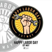 HAPPY LABOR DAY ILLUSTRATION vector