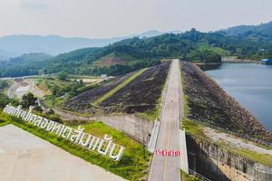 Reservoirs in Ranong Province Thailand's quaint beauty is a tourist attraction. Thailand tourism concept and water resource management photo